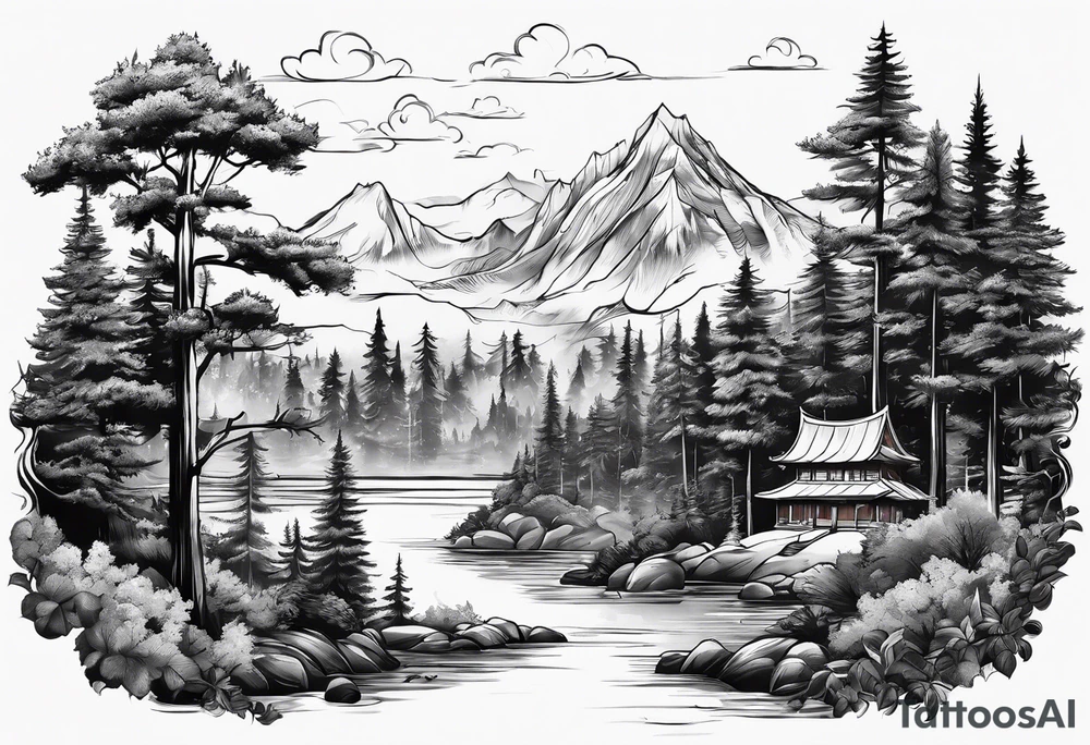 Bäume skyline tattoo idea