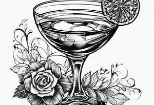 coupe cocktail glass
 glass tattoo idea