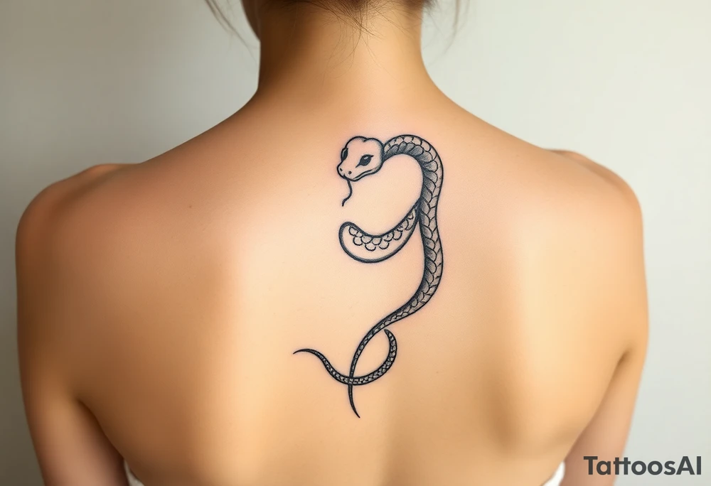 Shedding snake Balinese tattoo idea