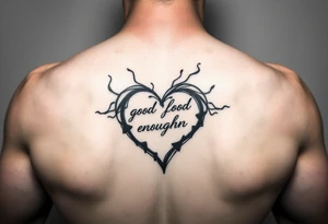 I'm good enough to be loved in a heart tattoo idea