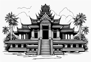 Angkor watt temple tattoo idea