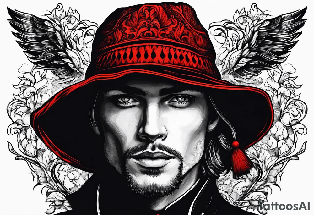 male version oflitte red riding hat tattoo idea