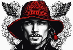 male version oflitte red riding hat tattoo idea