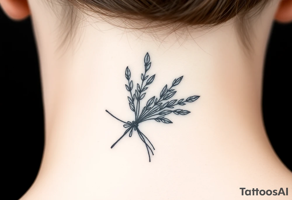 sage bundle tattoo idea