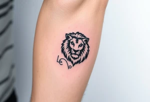 Fancy style "leo"  birth
 sign lion tattoo idea