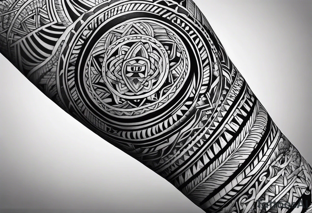 samoan tribal forearm tattoo, show on forearm tattoo idea
