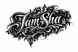 Ornate blackwork script spelling out a meaningful word.
JamSha
Love /hate tattoo idea