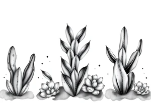 Cute cacti tattoo idea