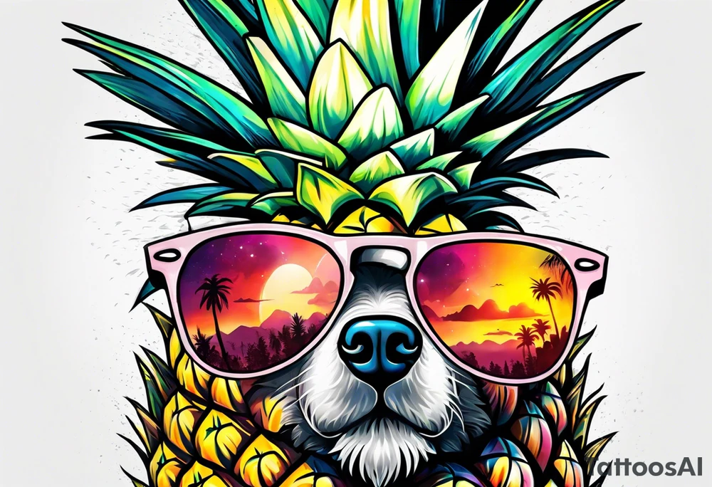 Pineapple bear tattoo idea