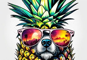 Pineapple bear tattoo idea