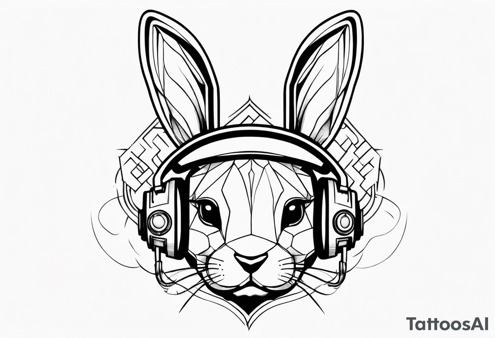 HIP HOP DJ BUNNY tattoo idea