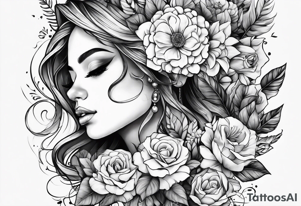 Something that goes with flowers tattoo idea