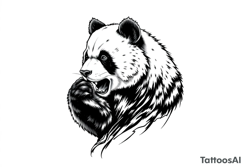 panda counting crypto tattoo idea