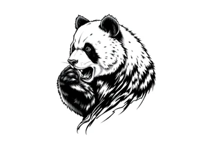 panda counting crypto tattoo idea