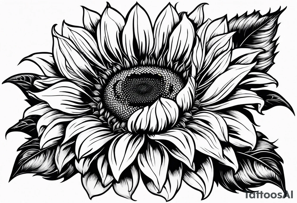 Sunflower tattoo idea