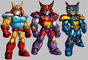 tatuaje en brazo combinando caricaturas dd los años 90, como lo son los halcones galacticos, mazinger z, thunder cats, los caballeros del zodiaco tattoo idea