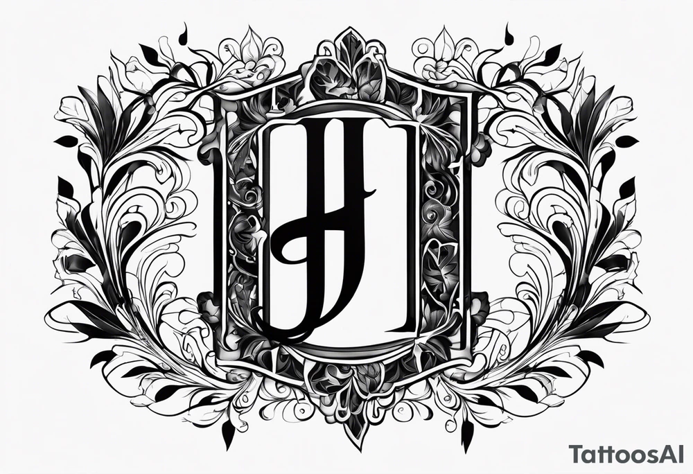 Honorata and Jacek marriage. Generate a tattoo from the letters H and J. I ask for a subtle design tattoo idea