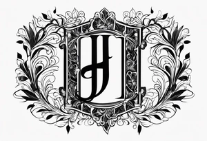 Honorata and Jacek marriage. Generate a tattoo from the letters H and J. I ask for a subtle design tattoo idea