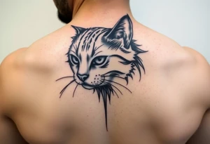 black cat tattoo idea