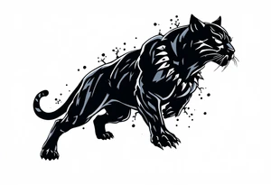 Black panther marvel tattoo idea