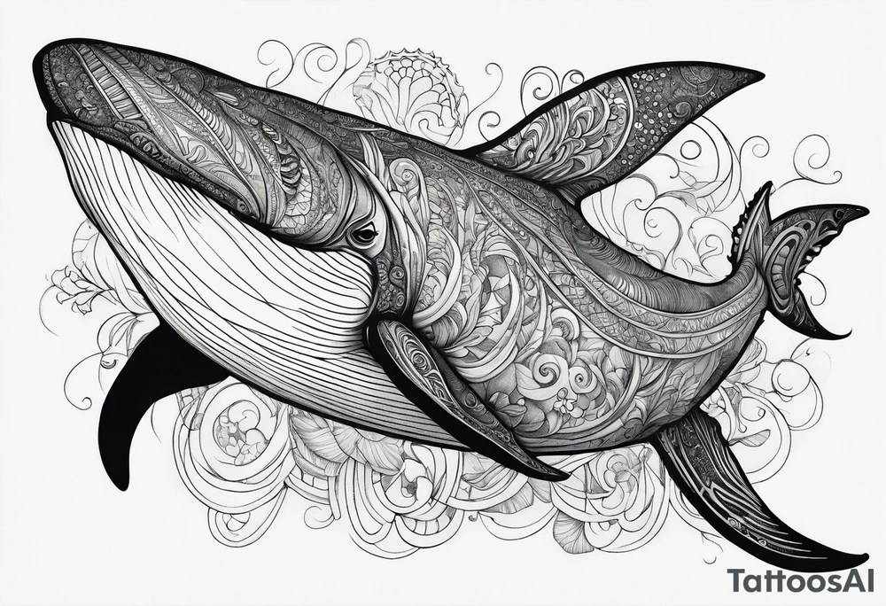 whale fish tattoo idea