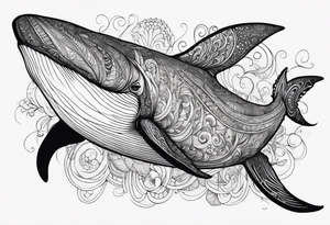 whale fish tattoo idea