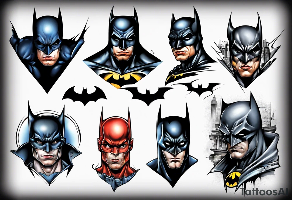 batman gotham sleeve tattoo idea
