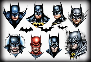 batman gotham sleeve tattoo idea
