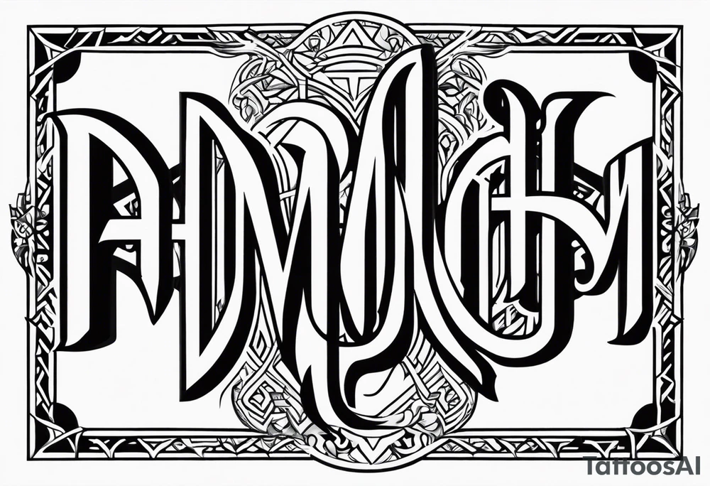 Pam Dave Ambigram Tattoo tattoo idea