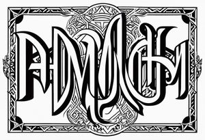 Pam Dave Ambigram Tattoo tattoo idea