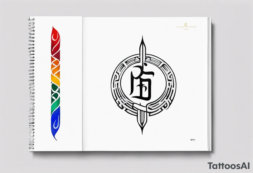 baybayin Filipino vertical tattoo tattoo idea