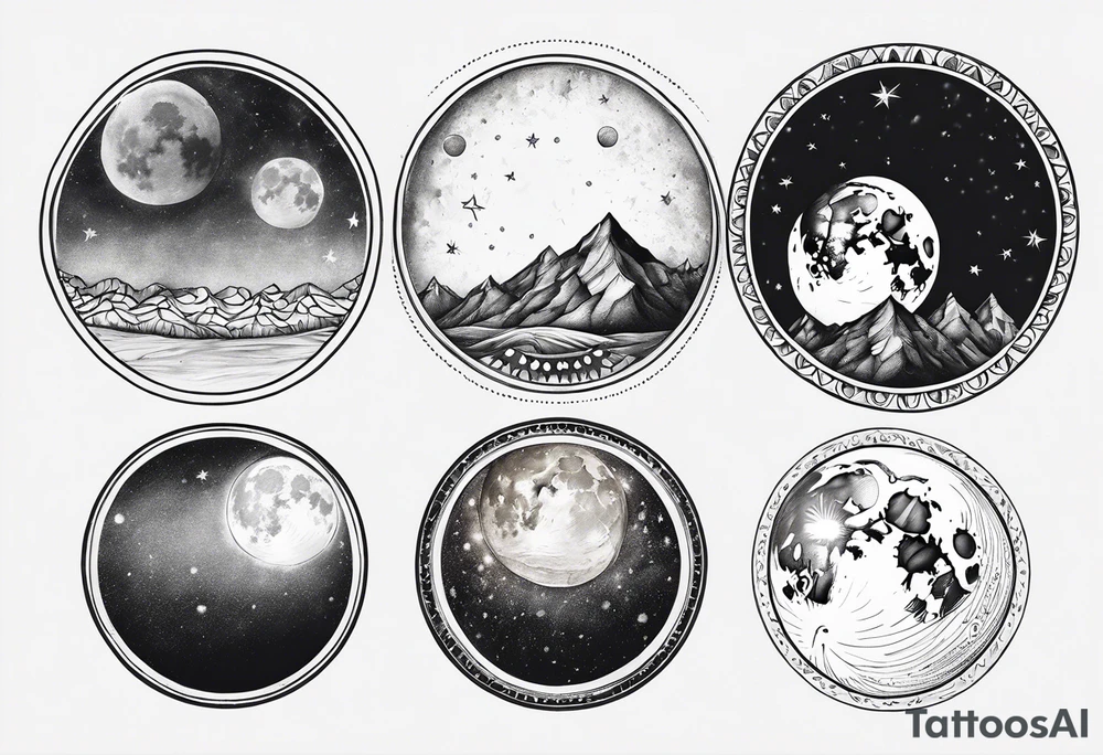 Moon phases tattoo idea
