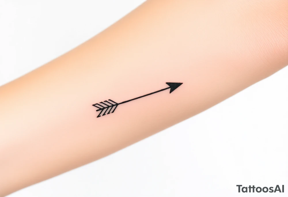Arrow fine line tattoo idea