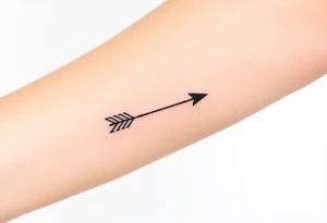 Arrow fine line tattoo idea