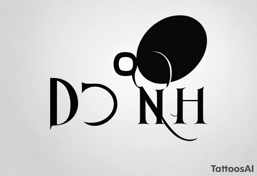 I want a minimal tattoo with combination of the letters Y and D tattoo idea