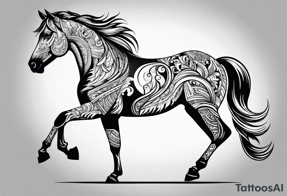 horse shoe tattoo idea