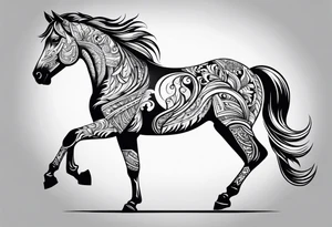 horse shoe tattoo idea