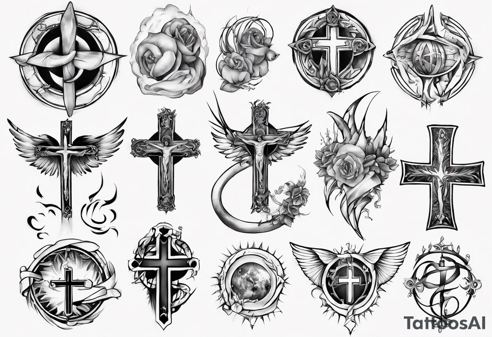 Christian stomach tattoo tattoo idea