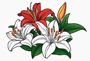 Lillies tattoo idea