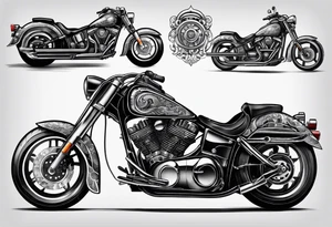 motorcycle engine tattoo idea