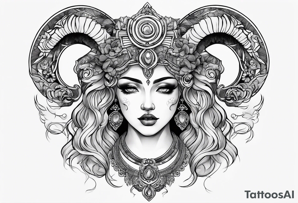 Aries goddess tattoo idea