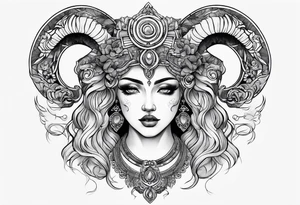 Aries goddess tattoo idea