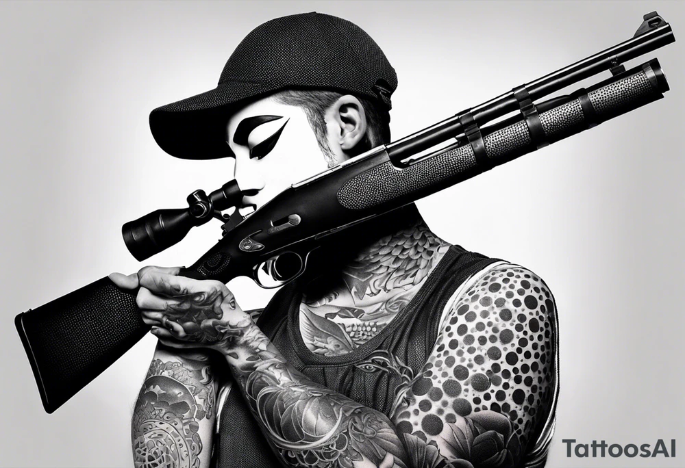Anonymous with shotgun tattoo idea