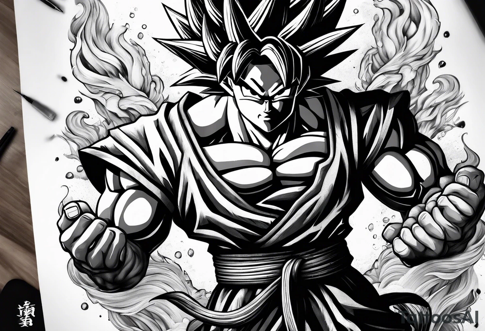 Kaioken Goku tattoo idea