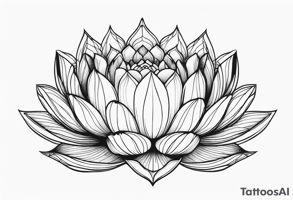 gemstone lotus flower tattoo idea