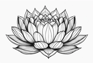 gemstone lotus flower tattoo idea