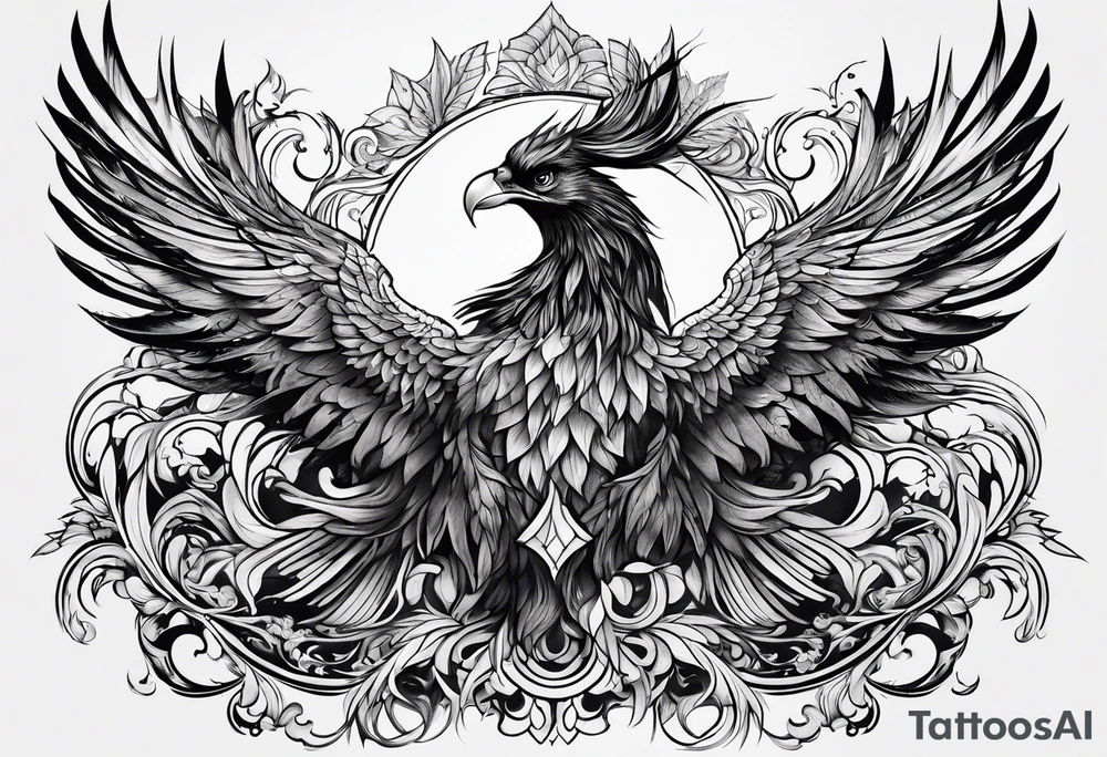 group of phoenix tattoo idea