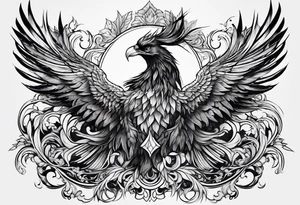 group of phoenix tattoo idea