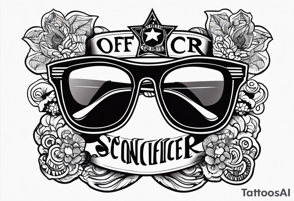 sunglasses Officer tattoo idea