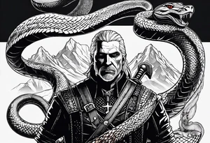 The Witcher 3: Wild Hunt, 
snakes tattoo idea